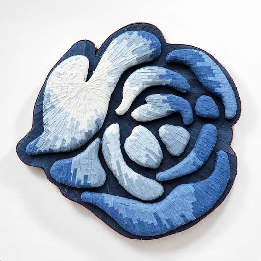 Denim Rose Art Piece